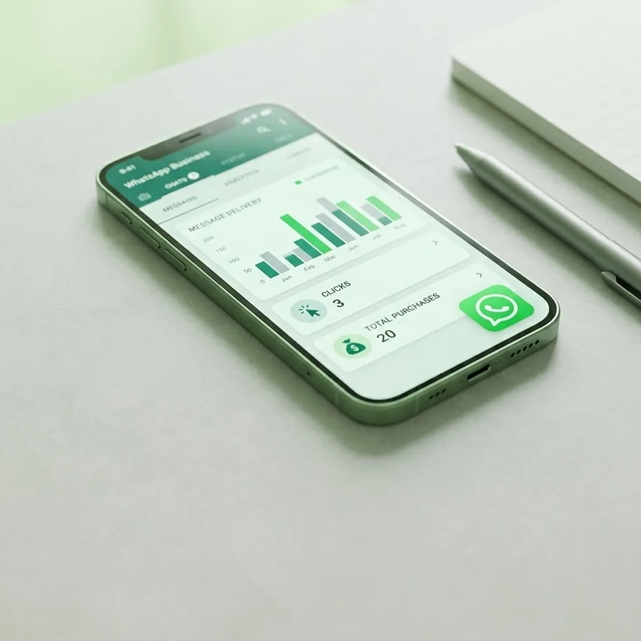 Dashboard d'attribution des ventes WhatsApp et suivi du ROI e-commerce